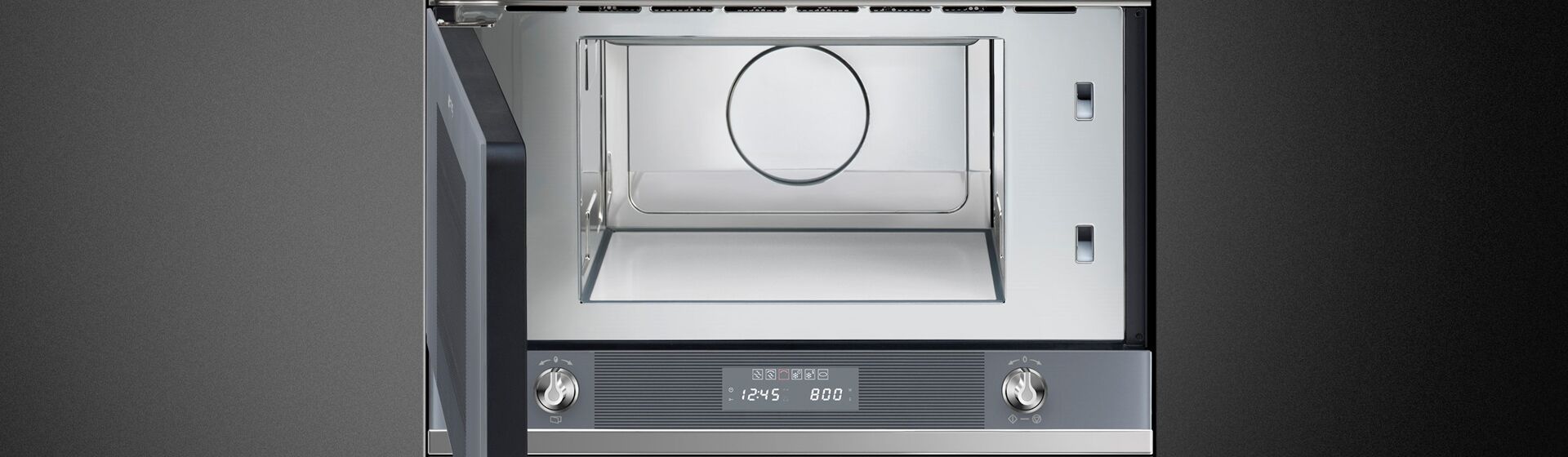 Микроволновые печи SMEG из коллекции Linea Микроволновые печи SMEG из дизайнерской коллекции Linea