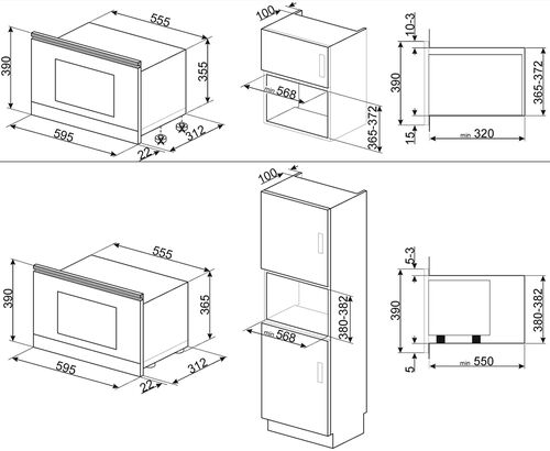 Микроволновая печь Smeg MP122B3 Микроволновая печь Smeg MP122B3