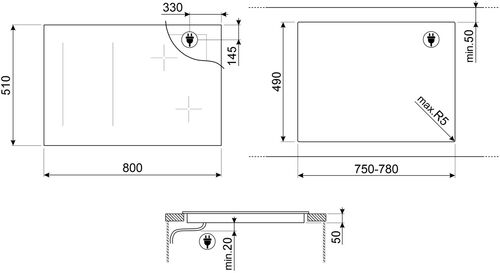 Варочная панель Smeg SIM3864D Варочная панель Smeg SIM3864D