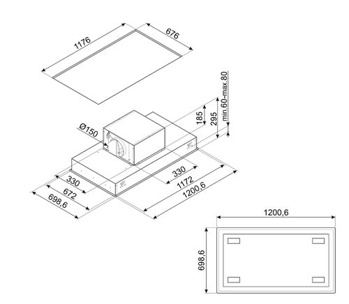 Вытяжка Smeg KSCB124X Вытяжка Smeg KSCB124X