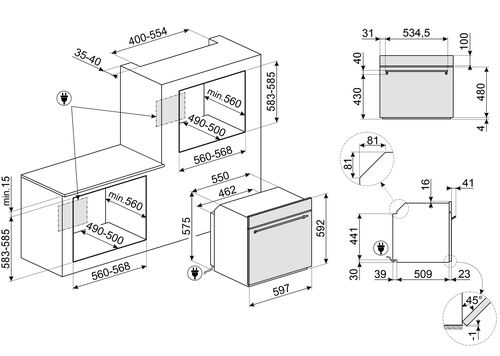 Духовой шкаф Smeg SF6301TN Духовой шкаф Smeg SF6301TN
