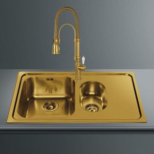 Мойка Smeg SP7915DOT Нержавеющая сталь с PVD-покрытием, цвет латунный Мойка Smeg SP7915DOT Нержавеющая сталь с PVD-покрытием, цвет латунный
