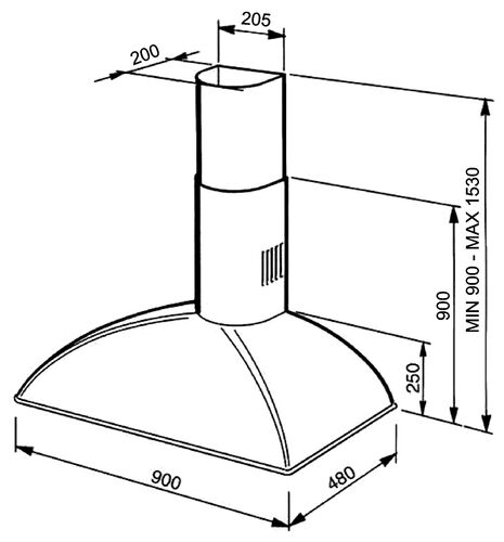 Вытяжка Smeg KS89POE Вытяжка Smeg KS89POE