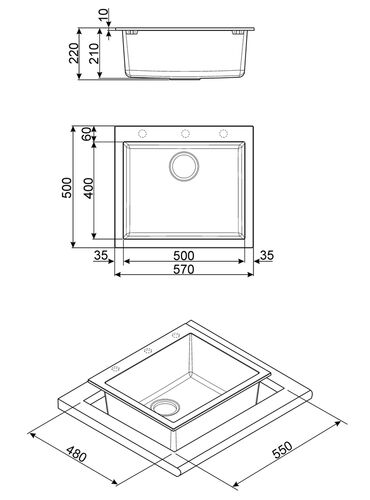 Мойка Smeg VZ57N Мойка Smeg VZ57N