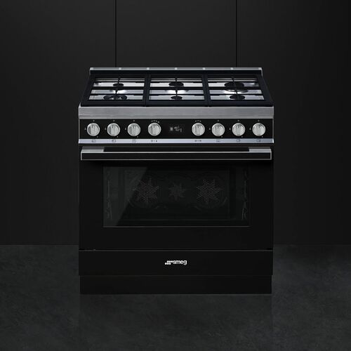 Газовый варочный центр Smeg CPF9GPBL Газовый варочный центр Smeg CPF9GPBL