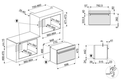 Духовой шкаф Smeg SFR9390X Духовой шкаф Smeg SFR9390X