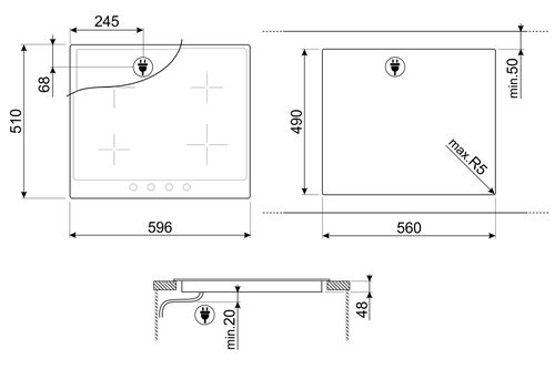 Варочная панель Smeg P864PO Варочная панель Smeg P864PO