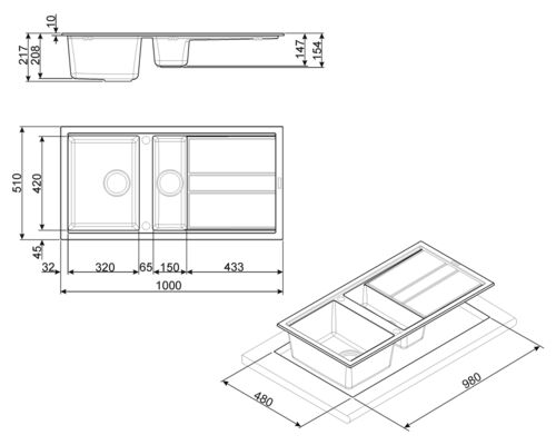 Мойка Smeg LSX102N Мойка Smeg LSX102N