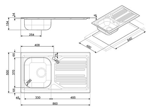 Мойка Smeg LYP861D Мойка Smeg LYP861D