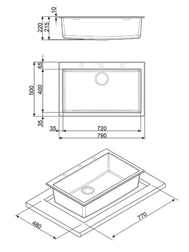 Мойка Smeg VZ79N Мойка Smeg VZ79N