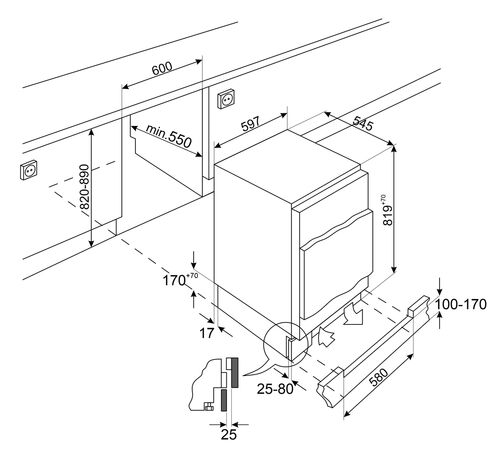 Морозильная камера Smeg U8F082DF1 Морозильная камера Smeg U8F082DF1