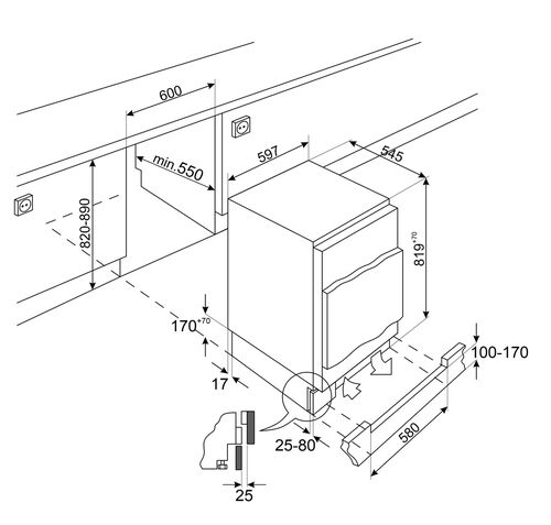 Холодильник Smeg U8L080DF Холодильник Smeg U8L080DF