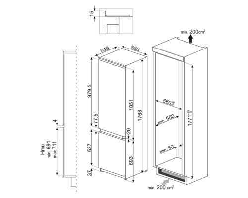 Холодильник Smeg C8174DN2E Холодильник Smeg C8174DN2E