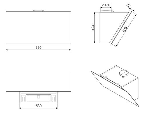 Вытяжка Smeg KV394N Вытяжка Smeg KV394N