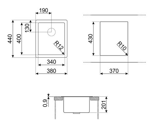 Мойка Smeg VR12S34 Мойка Smeg VR12S34