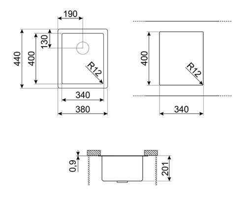 Мойка Smeg VR12S34 Мойка Smeg VR12S34