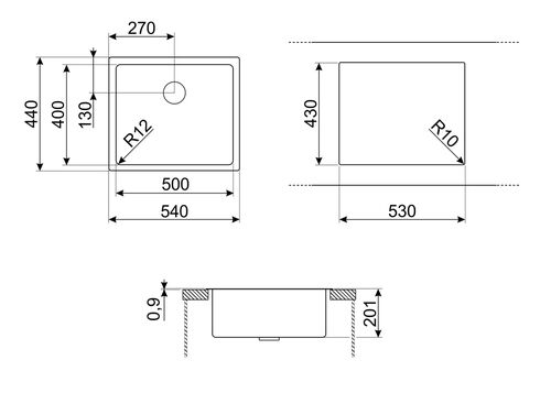 Мойка Smeg VR12S50 Мойка Smeg VR12S50
