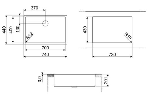 Мойка Smeg VR12S70 Мойка Smeg VR12S70