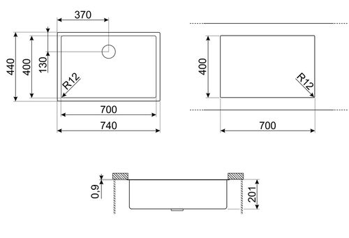 Мойка Smeg VR12S70 Мойка Smeg VR12S70