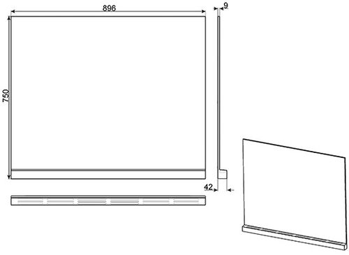Стеновая панель для варочных центров Smeg KITC9X9-1 Стеновая панель для варочных центров Smeg KITC9X9-1