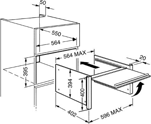 Дверца для микроволновой печи Smeg PMO800C-8 Дверца для микроволновой печи Smeg PMO800C-8