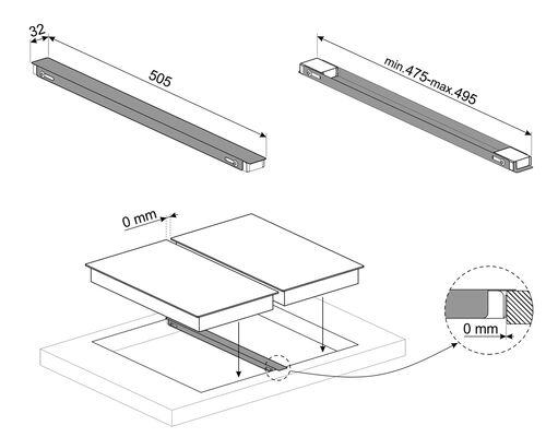 Комплект фурнитуры для встраивания Smeg LGCN Комплект фурнитуры для встраивания Smeg LGCN
