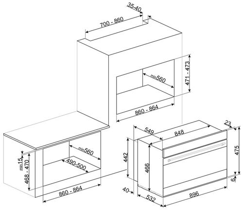 Духовой шкаф Smeg SFPR9395X Духовой шкаф Smeg SFPR9395X