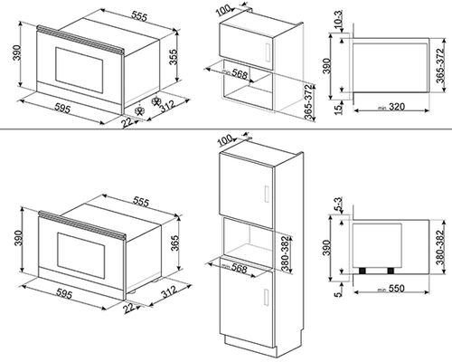 Микроволновая печь Smeg MP322X1 Микроволновая печь Smeg MP322X1