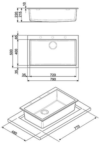 Мойка Smeg VZ79CT Мойка Smeg VZ79CT