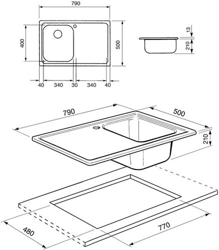 Мойка Smeg SP791DRA Нержавеющая сталь с PVD-покрытием, цвет медный Мойка Smeg SP791DRA Нержавеющая сталь с PVD-покрытием, цвет медный