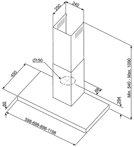 Вытяжка Smeg KAT600HXE Вытяжка Smeg KAT600HXE