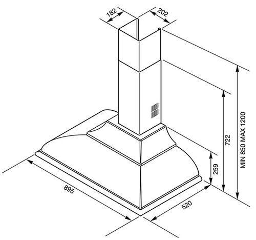 Вытяжка Smeg KC19AOE Вытяжка Smeg KC19AOE