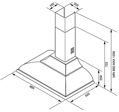 Вытяжка Smeg KC19POE Вытяжка Smeg KC19POE