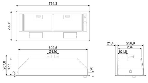 Вытяжка Smeg KSG70HE Вытяжка Smeg KSG70HE