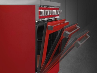 Отсек для хранения с механизмом Push-pull в плитах Smeg