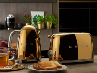 Тостеры SMEG в золотистом цвете