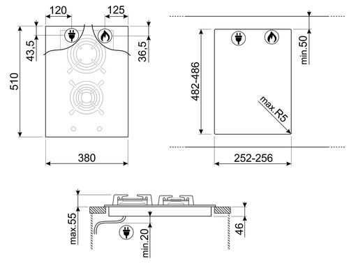 Варочная панель Smeg PV632CNR