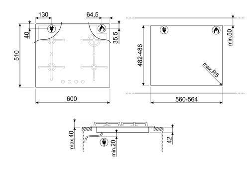 Варочная панель Smeg PV164S2