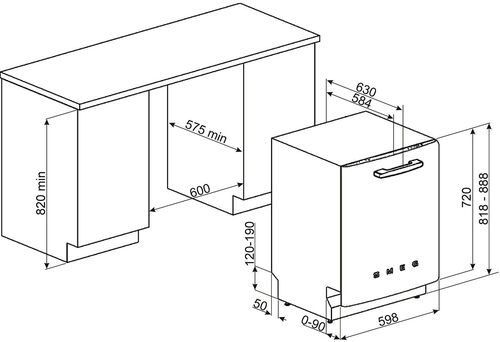 Посудомоечная машина Smeg STFABBL3