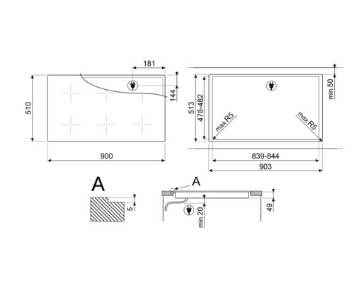 Варочная панель Smeg SI1M4954D